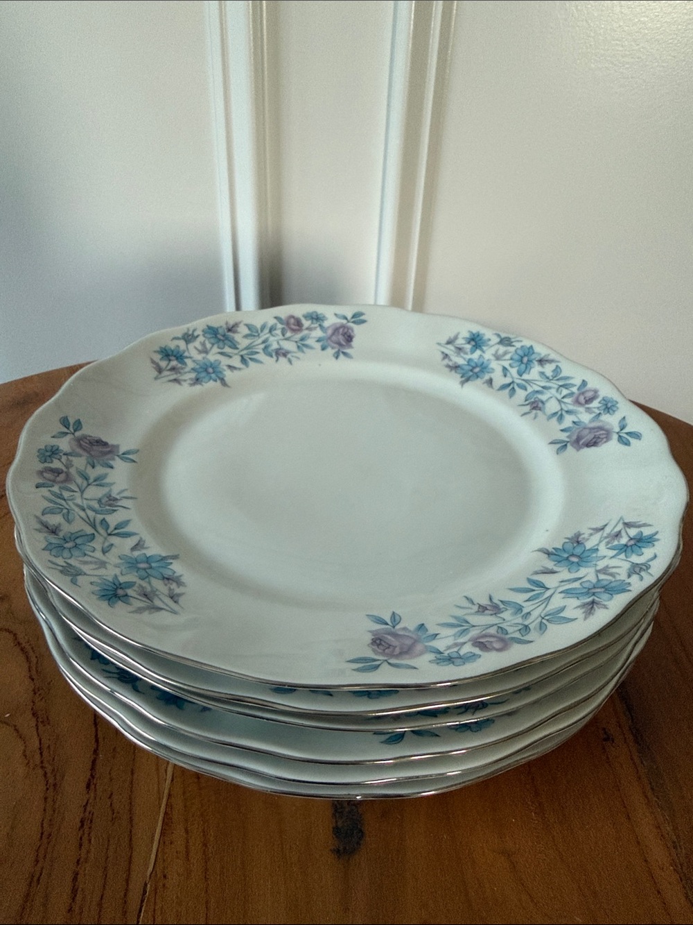 Set of 6 Vintage Favolina Karolina Gloria Dinner Plates 10" Poland Porcelain